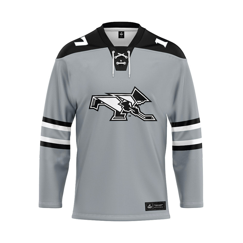 Providence - NCAA Men's Ice Hockey : Beau Jelsma - Grey Hockey Jersey-0