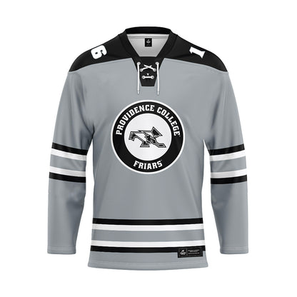 Providence - NCAA Women's Ice Hockey : Reichen Kirchmair - Grey Hockey Jersey-0