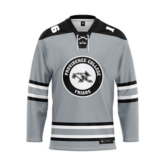 Providence - NCAA Women's Ice Hockey : Reichen Kirchmair - Grey Hockey Jersey-0
