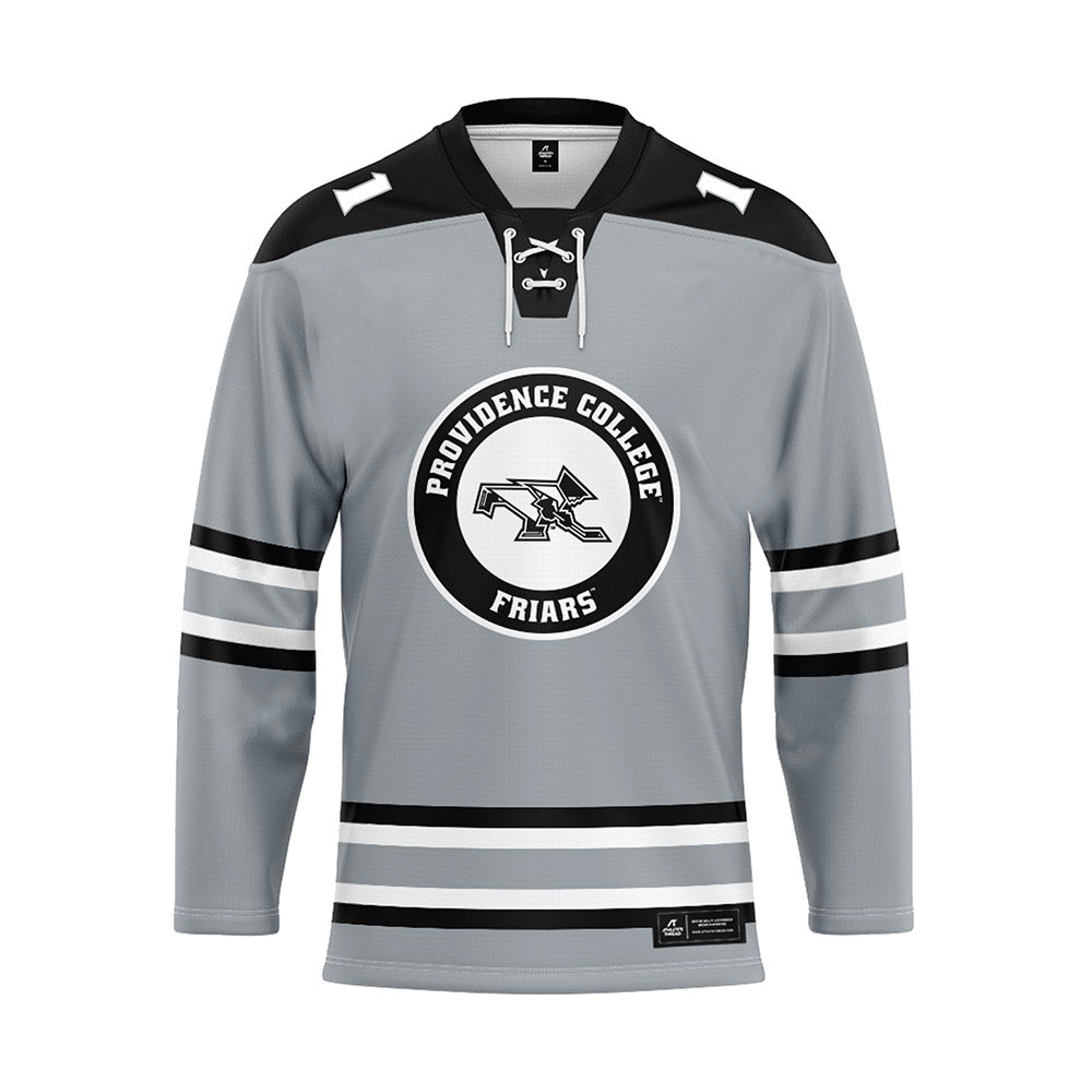Providence - NCAA Women's Ice Hockey : Megane Quirion - Grey Hockey Jersey-0