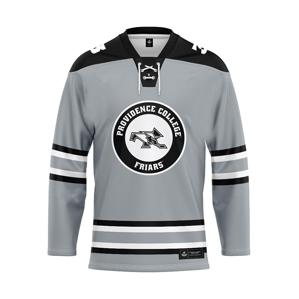 Providence - NCAA Women's Ice Hockey : Cali Cerruti - Grey Hockey Jersey-0