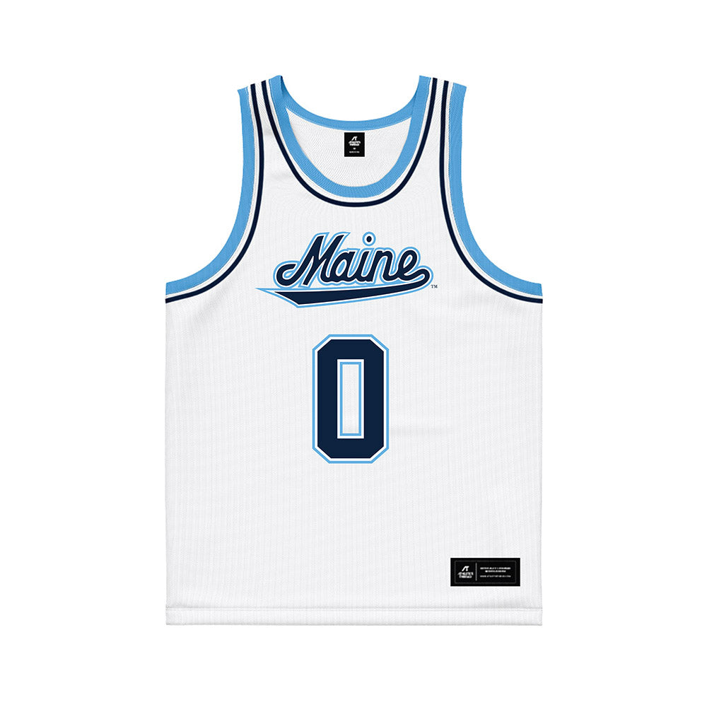 Maine - NCAA Men's Basketball : Logan Carey - White Basketball Jersey