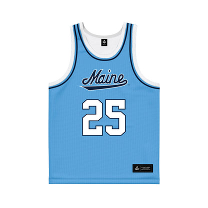Maine - NCAA Men's Basketball : Keelan Steele - Light Blue Basketball Jersey