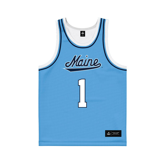 Maine - NCAA Men's Basketball : Kellen Tynes - Light Blue Basketball Jersey