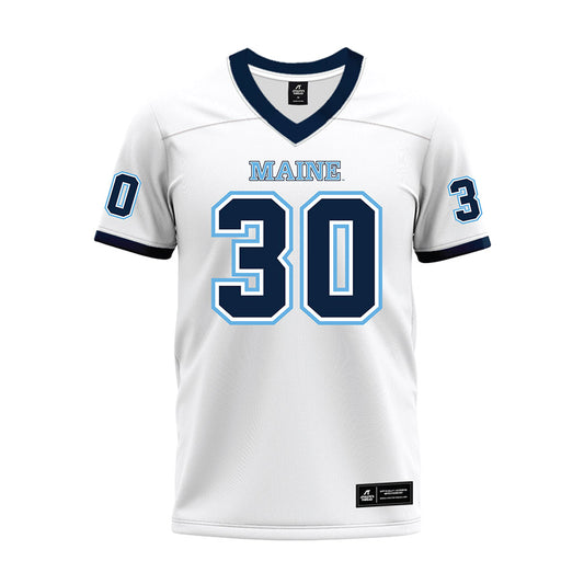 Maine - NCAA Football : Lawson Foley - White Premium Football Jersey-0
