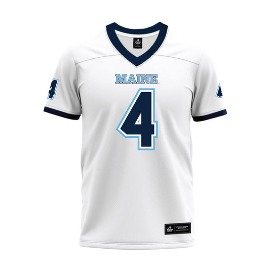 Maine - NCAA Football : Malik McNeely - White Premium Football Jersey-0