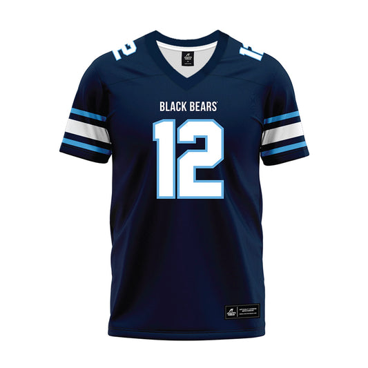 Maine - NCAA Football : Evan Wallace - Navy Premium Football Jersey-0