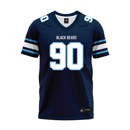 Maine - NCAA Football : Jaedin Lee - Navy Premium Football Jersey-0