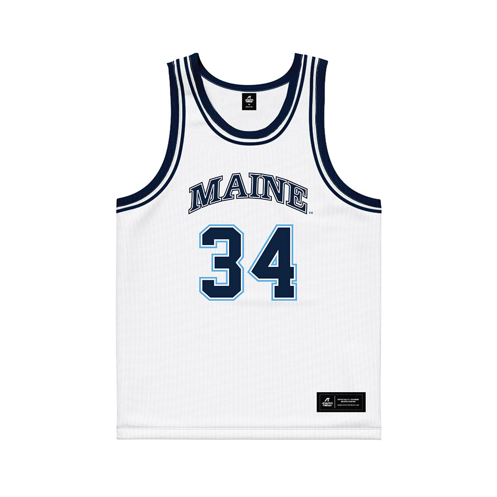 Maine - NCAA Women's Basketball : Mackenzie Mori - White Basketball Jersey-0