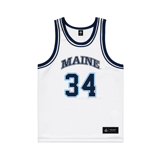 Maine - NCAA Women's Basketball : Mackenzie Mori - White Basketball Jersey-0