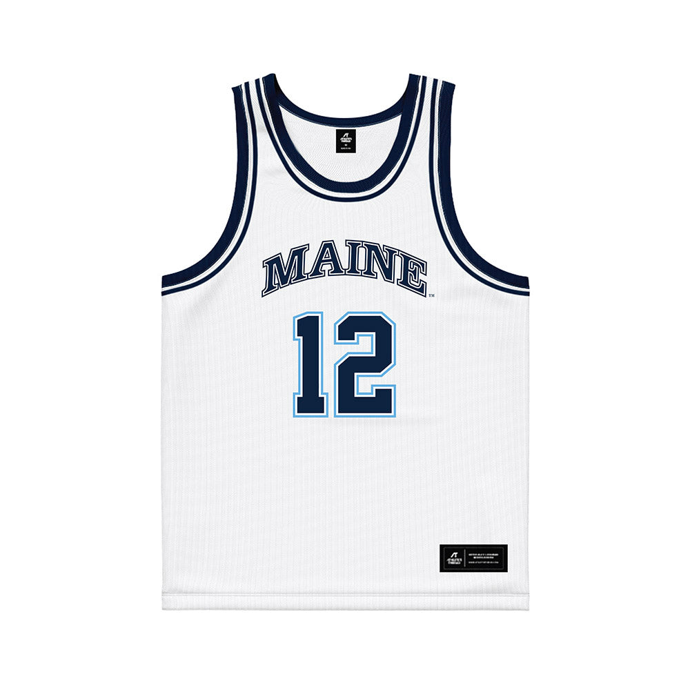 Maine - NCAA Women's Basketball : Sarah Talon - White Basketball Jersey