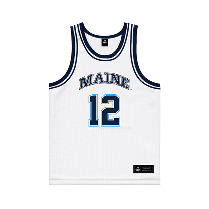 Maine - NCAA Women's Basketball : Sarah Talon - White Basketball Jersey