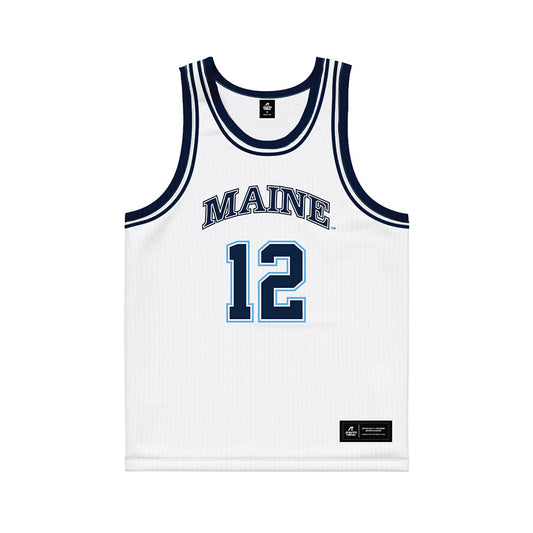 Maine - NCAA Women's Basketball : Sarah Talon - White Basketball Jersey