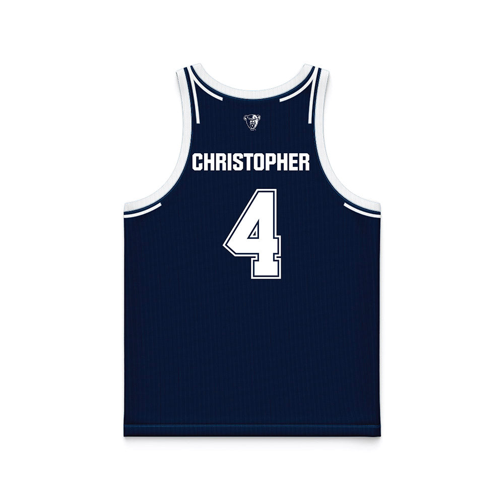 Maine - NCAA Women's Basketball : Jaycie Christopher - Navy Basketball Jersey