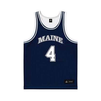 Maine - NCAA Women's Basketball : Jaycie Christopher - Navy Basketball Jersey