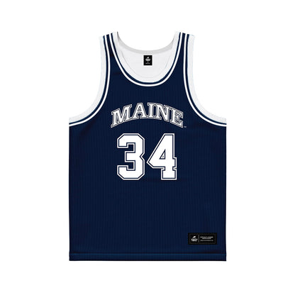 Maine - NCAA Women's Basketball : Mackenzie Mori - Navy Basketball Jersey-0