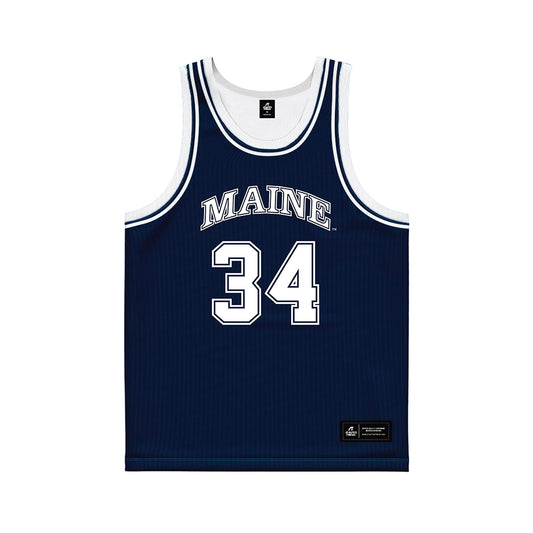 Maine - NCAA Women's Basketball : Mackenzie Mori - Navy Basketball Jersey-0