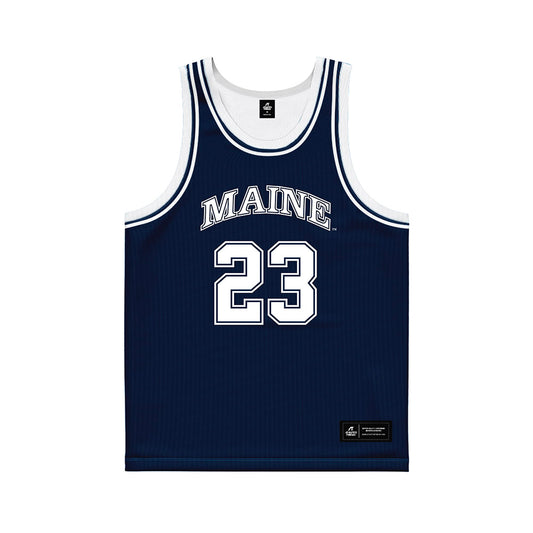 Maine - NCAA Women's Basketball : Madigan Fitzpatrick - Navy Basketball Jersey-0
