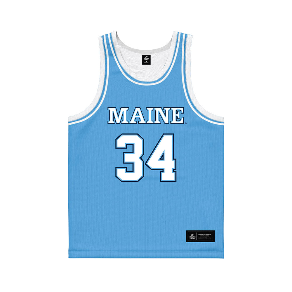 Maine - NCAA Women's Basketball : Mackenzie Mori - Light Blue Basketball Jersey-0