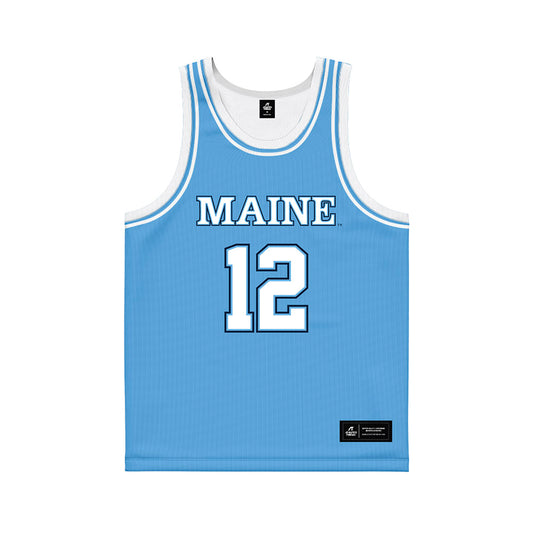 Maine - NCAA Women's Basketball : Sarah Talon - Light Blue Basketball Jersey