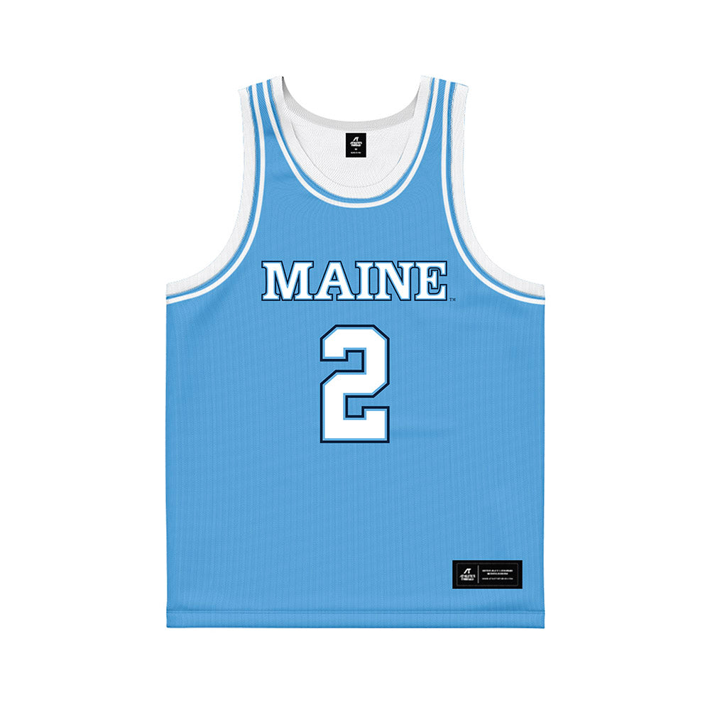 Maine - NCAA Women's Basketball : Emmie Streams - Light Blue Basketball Jersey