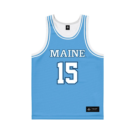 Maine - NCAA Women's Basketball : Abby Price - Light Blue Basketball Jersey-0
