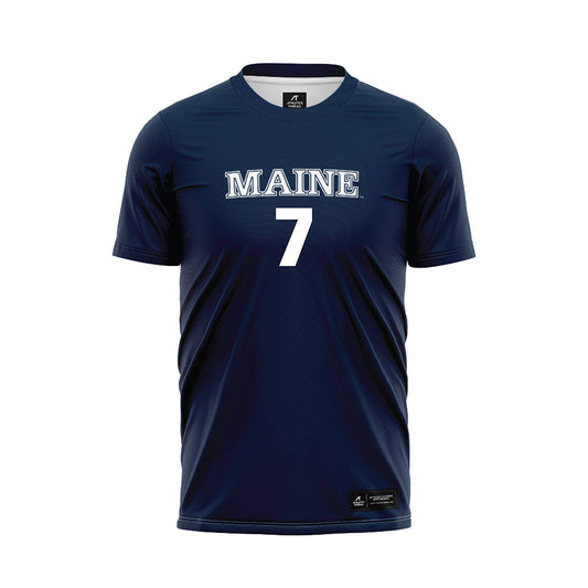 Maine - NCAA Women's Soccer : Hilary Washington - Navy Soccer Jersey-0