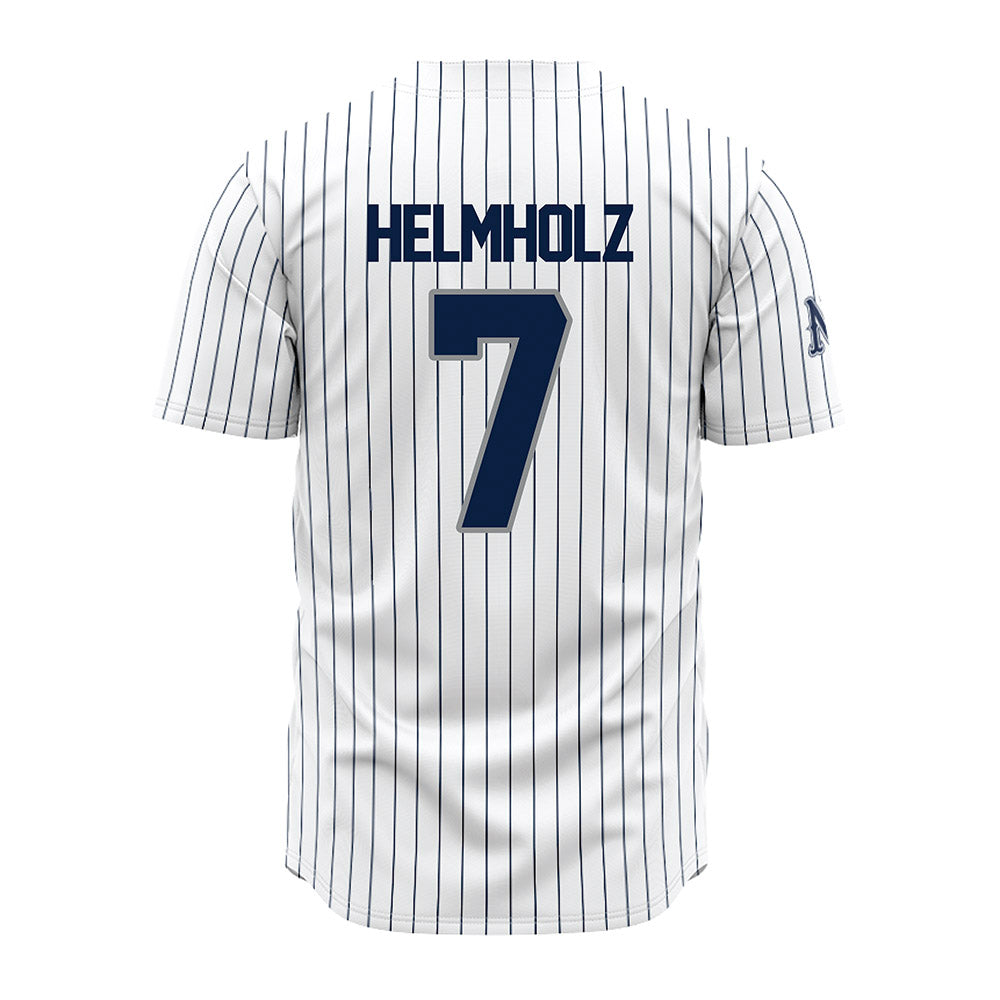 Nevada - NCAA Baseball : Jack Helmholz - White Pinstripe Jersey-1