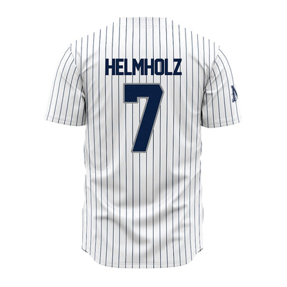 Nevada - NCAA Baseball : Jack Helmholz - White Pinstripe Jersey-1