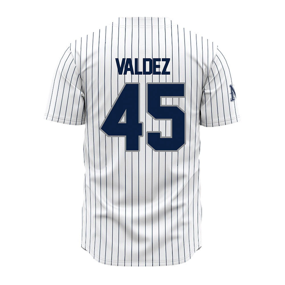 Nevada - NCAA Baseball : Eric Valdez - White Pinstripe Jersey-1