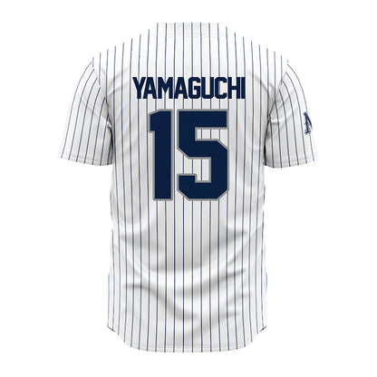 Nevada - NCAA Baseball : Sean Yamaguchi - White Pinstripe Jersey-1