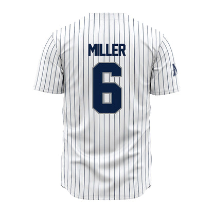 Nevada - NCAA Baseball : Nikolas Miller - White Pinstripe Jersey-1