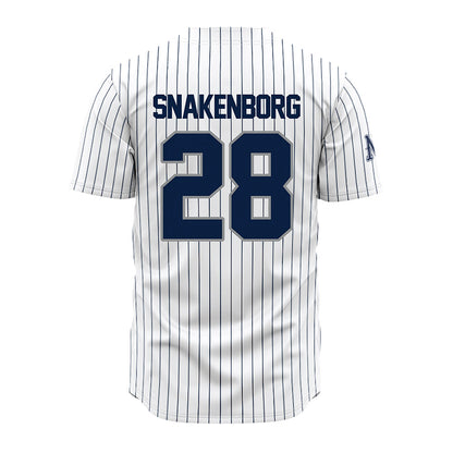 Nevada - NCAA Baseball : nate Snakenborg - White Pinstripe Jersey-1