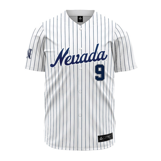 Nevada - NCAA Baseball : Jayce Dobie - White Pinstripe Jersey-0