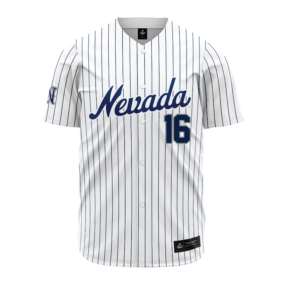  - NCAA Baseball : Peyton Fosher - White Pinstripe Jersey-0