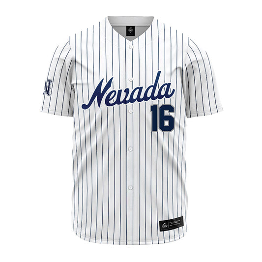  - NCAA Baseball : Peyton Fosher - White Pinstripe Jersey-0