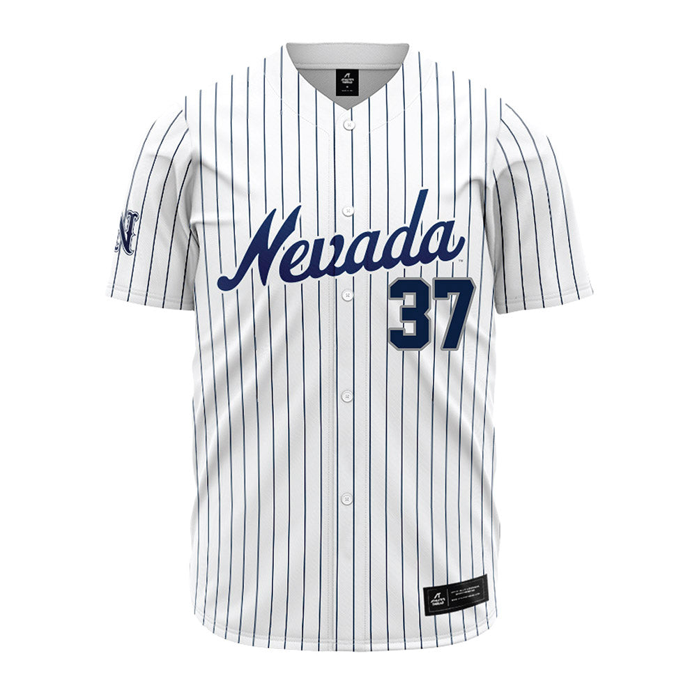 Nevada - NCAA Baseball : Takeo Cervantez - White Pinstripe Jersey-0