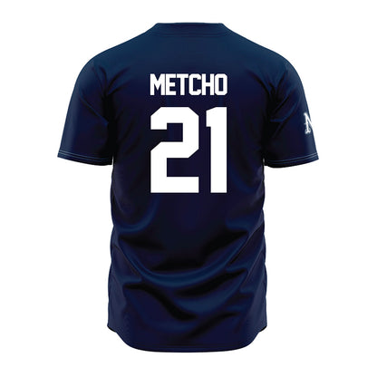 Nevada - NCAA Baseball : Jack Metcho - Navy Jersey-1