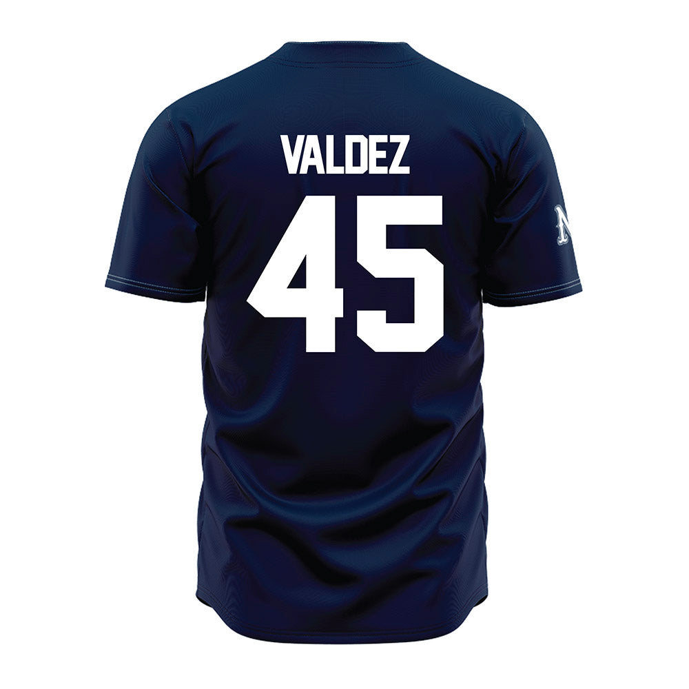 Nevada - NCAA Baseball : Eric Valdez - Navy Jersey-1