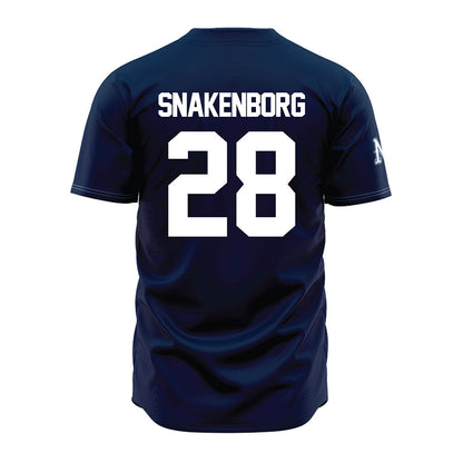 Nevada - NCAA Baseball : nate Snakenborg - Navy Jersey-1