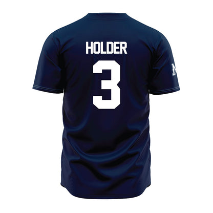 Nevada - NCAA Baseball : Taylor Holder - Navy Jersey-1