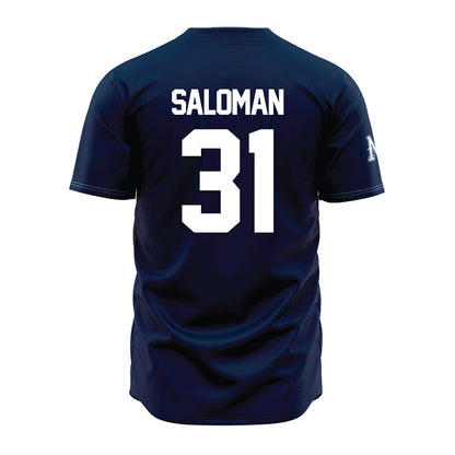 Nevada - NCAA Baseball : Logan Saloman - Navy Jersey-1