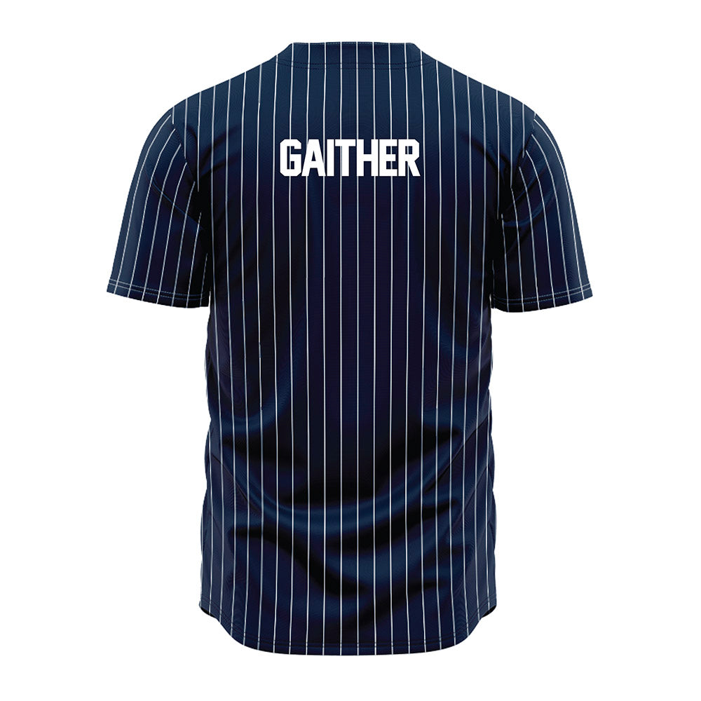 Maine - NCAA Baseball : Damon Gaither - Navy Pin Stripe Jersey