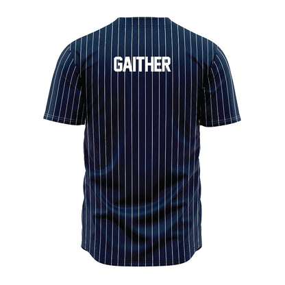 Maine - NCAA Baseball : Damon Gaither - Navy Pin Stripe Jersey