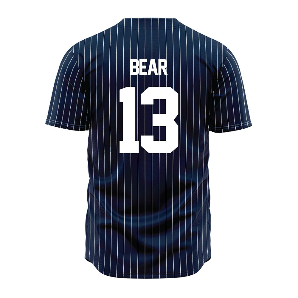 Maine - NCAA Baseball : Chris Bear - Navy Pin Stripe Jersey-1