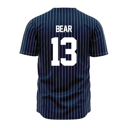 Maine - NCAA Baseball : Chris Bear - Navy Pin Stripe Jersey-1