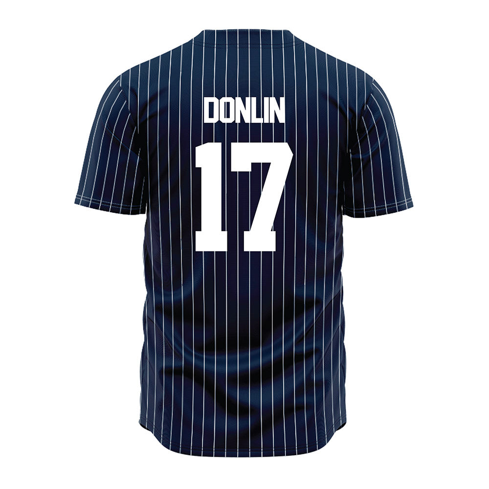 Maine - NCAA Baseball : Jack Donlin - Navy Pin Stripe Jersey-1