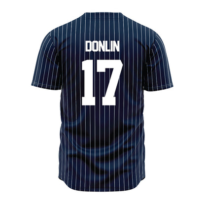 Maine - NCAA Baseball : Jack Donlin - Navy Pin Stripe Jersey-1