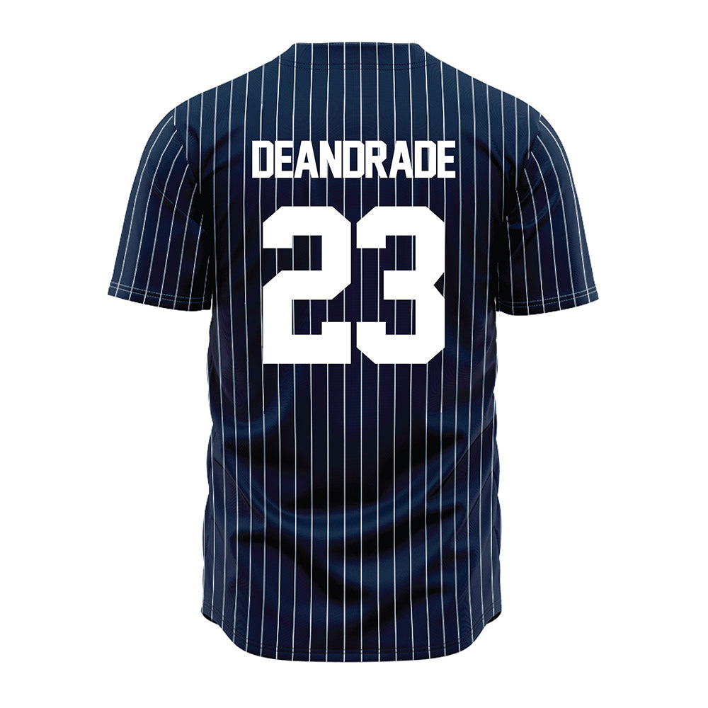 Maine - NCAA Baseball : Nolan DeAndrade - Navy Pin Stripe Jersey-1