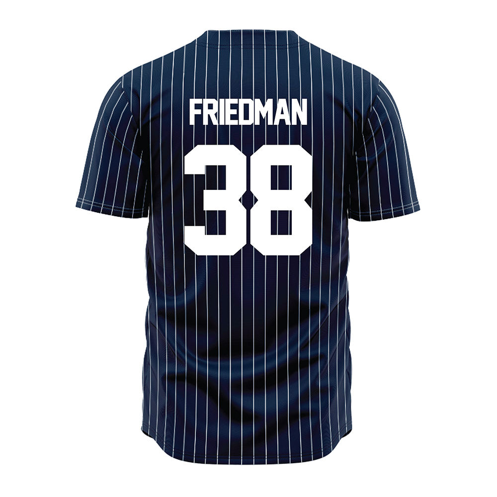 Maine - NCAA Baseball : Pierce Friedman - Navy Pin Stripe Jersey-1